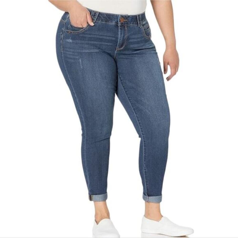 DEMOCRACY AB SOLUTION ANKLE SKIMMER STRETCH SKINNY JEANS PLUS SIZE 24 NEW!